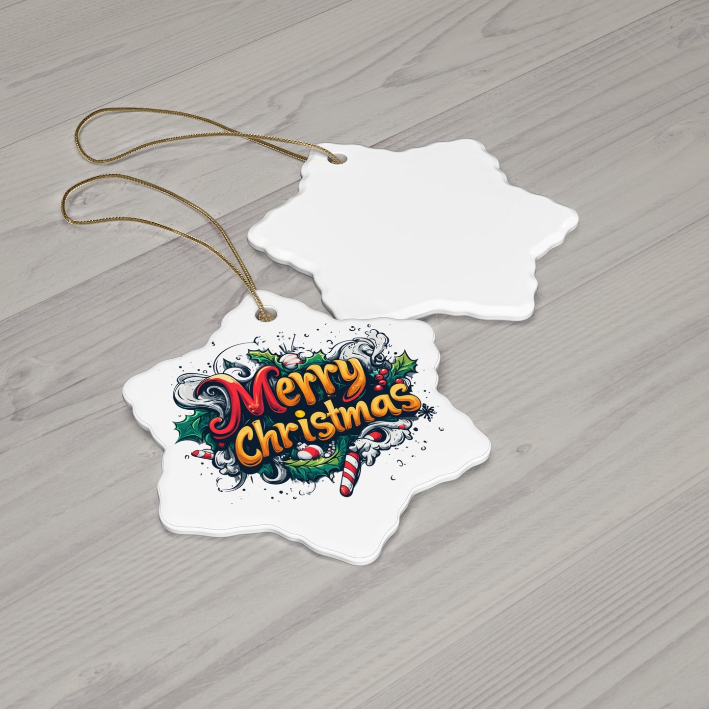 Ceramic Ornament, 4 Shapes - Holiday Cheer - epicdsgn