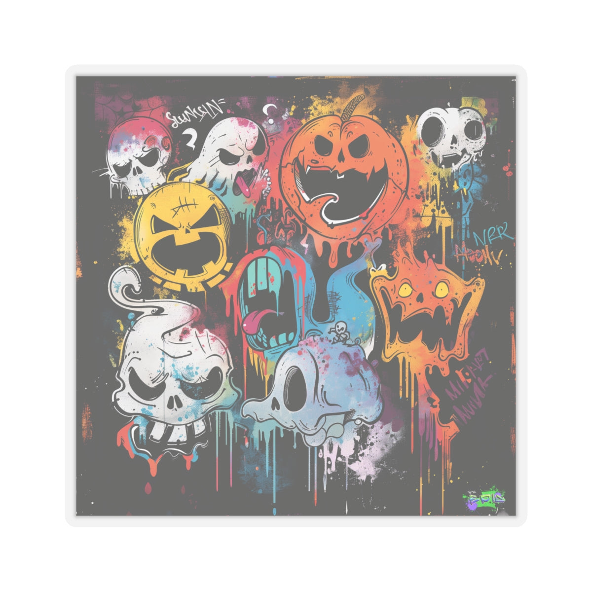 Kiss-Cut Stickers - Laughing Pumpkin - Halloween 2024 - Epicdsgn