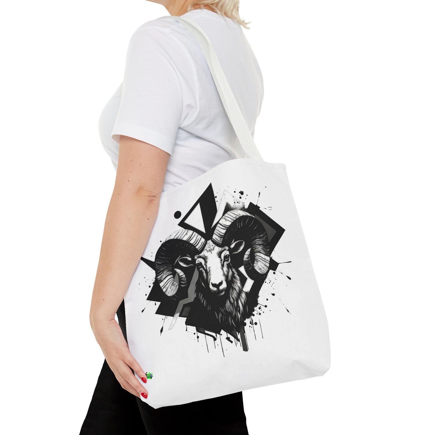 Zodiac Tote Bag, Aries Constellation Eco-Friendly Reusable Canvas Shopping Bag - Astrology Gift, Horoscope Handbag, Star Sign Market Tote,