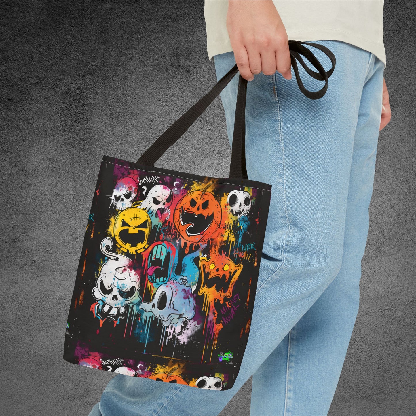 Tote Bag (AOP) - Laughing Pumpkin - Halloween 2024 - Epicdsgn