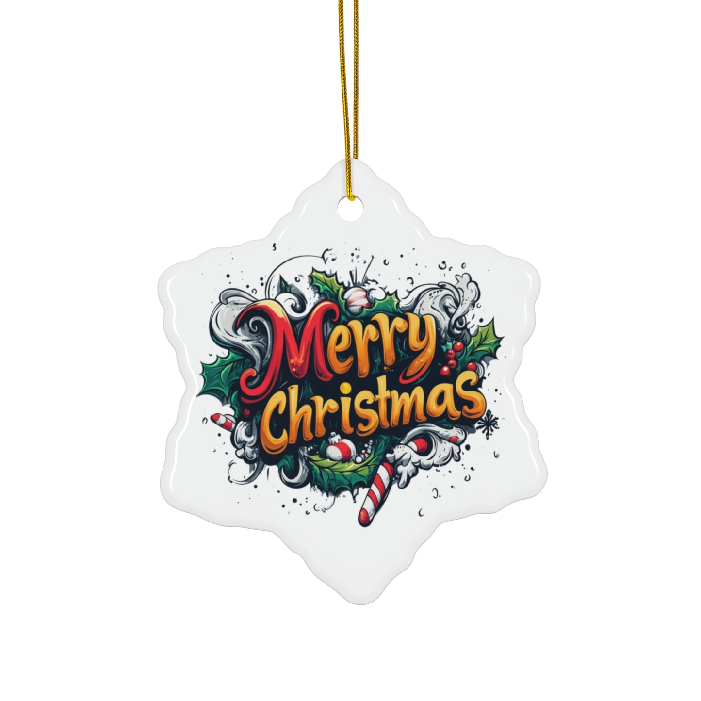 Ceramic Ornament, 4 Shapes - Holiday Cheer - epicdsgn
