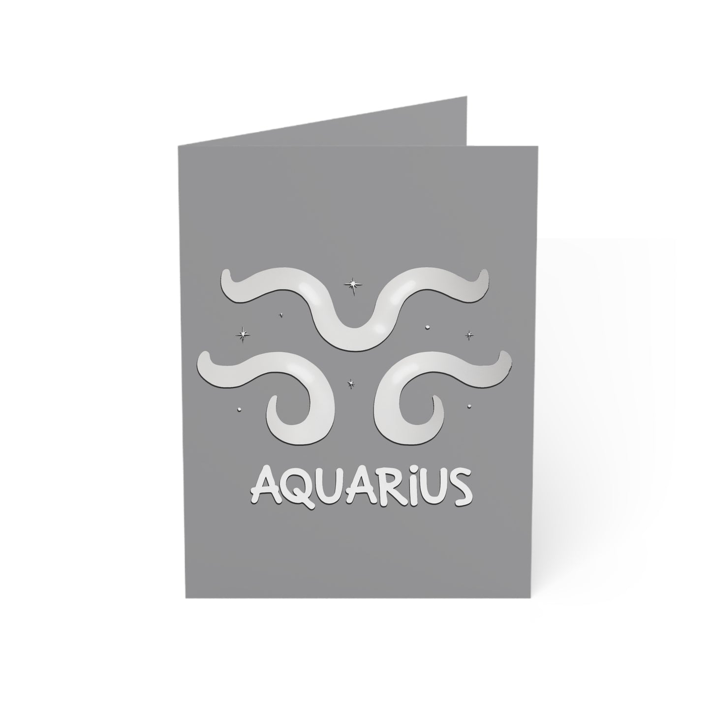 Zodiac Aquarius Greeting Cards - Personalized Note Cards for Astrologers, Birthday Wishes, Occasions, Holidays, 1-50 pcs