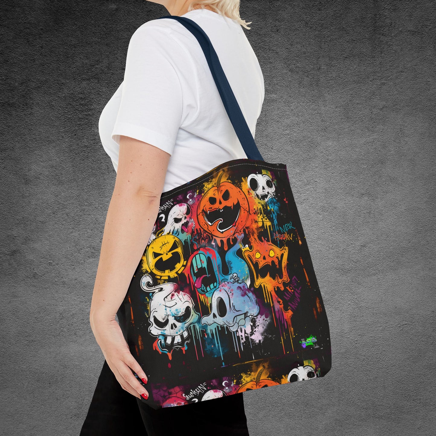 Tote Bag (AOP) - Laughing Pumpkin - Halloween 2024 - Epicdsgn