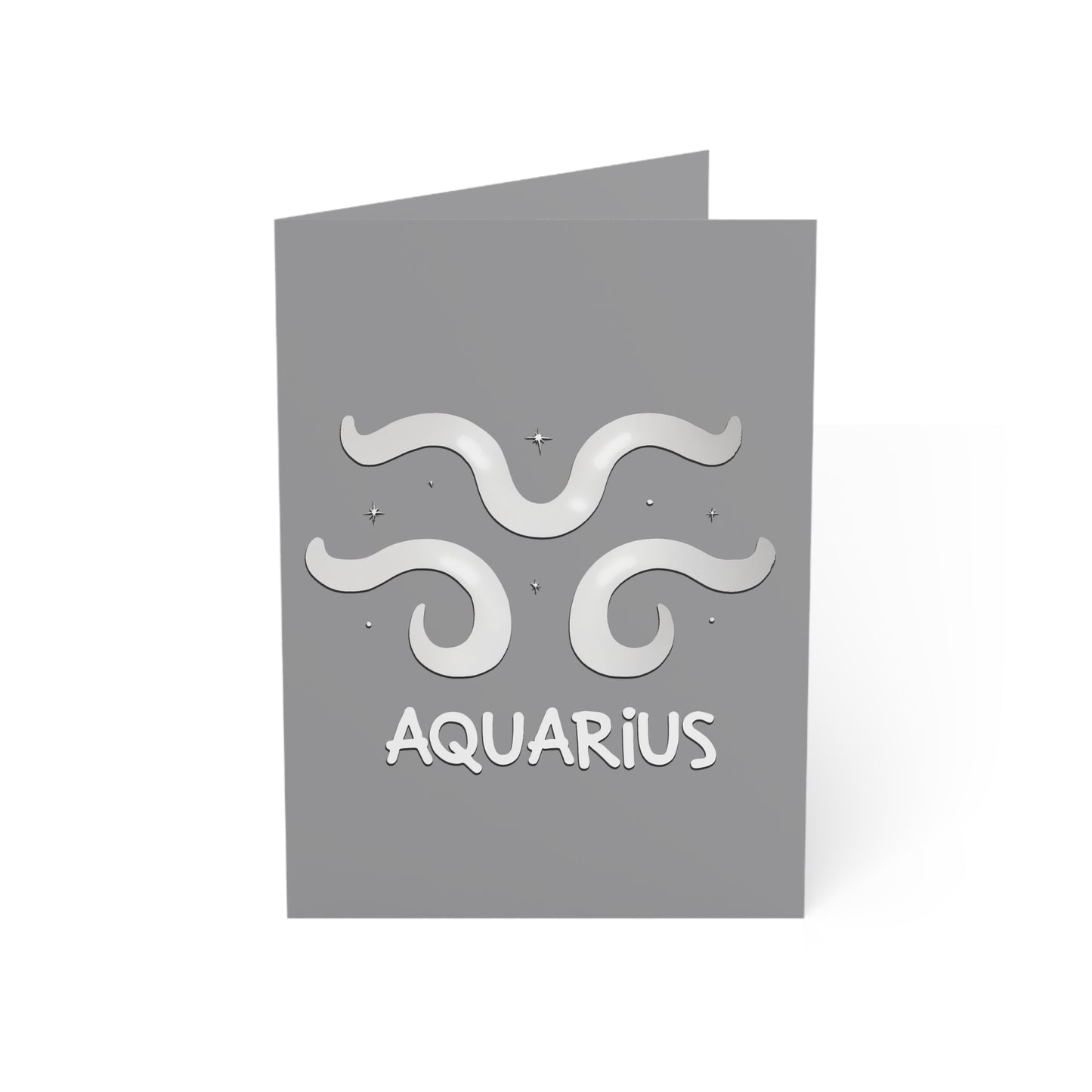 Zodiac Aquarius Greeting Cards - Personalized Note Cards for Astrologers, Birthday Wishes, Occasions, Holidays, 1-50 pcs
