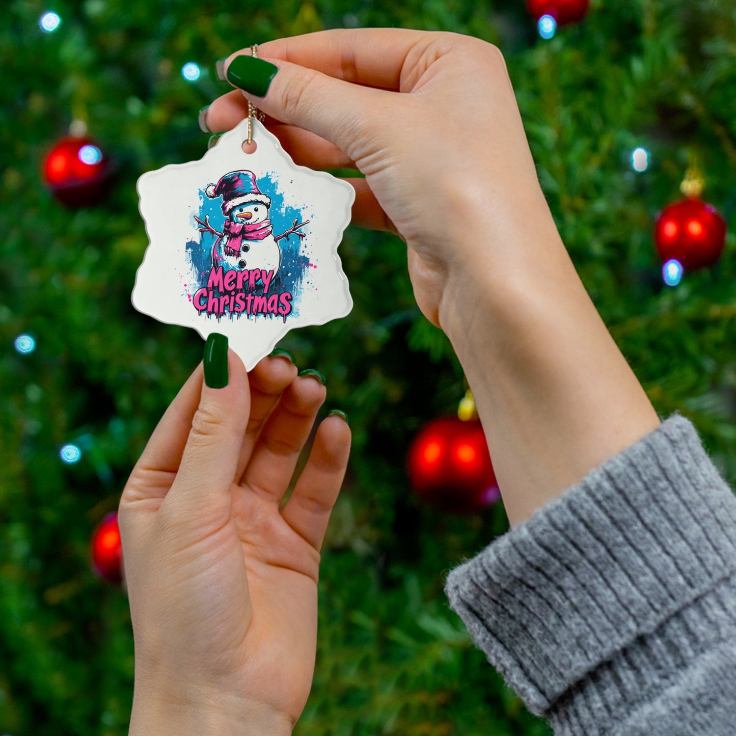Ceramic Ornament, 4 Shapes - Chill and Merry - epicdsgn