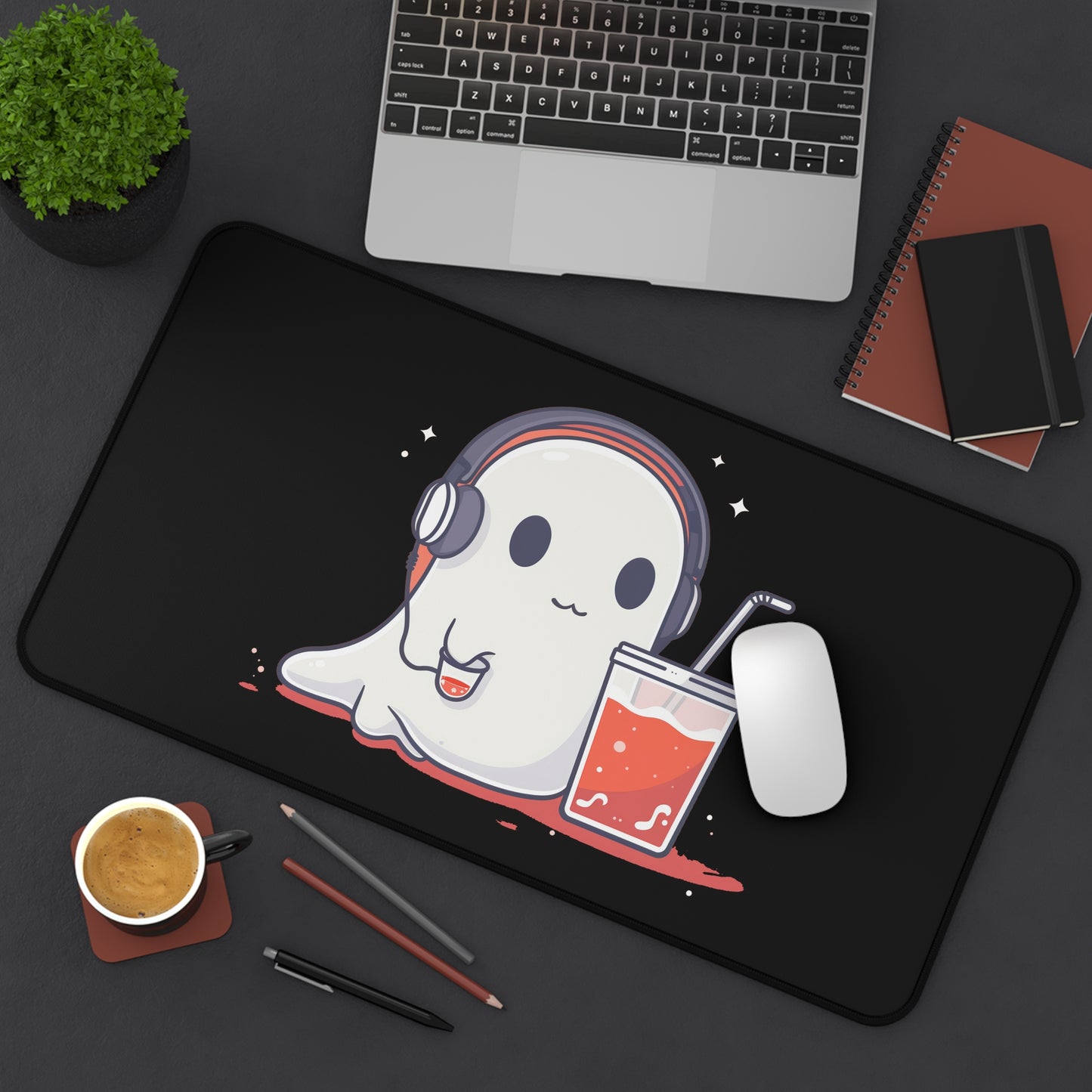 Desk Mat - Boba Ghost - Halloween 2024 - Epicdsgn