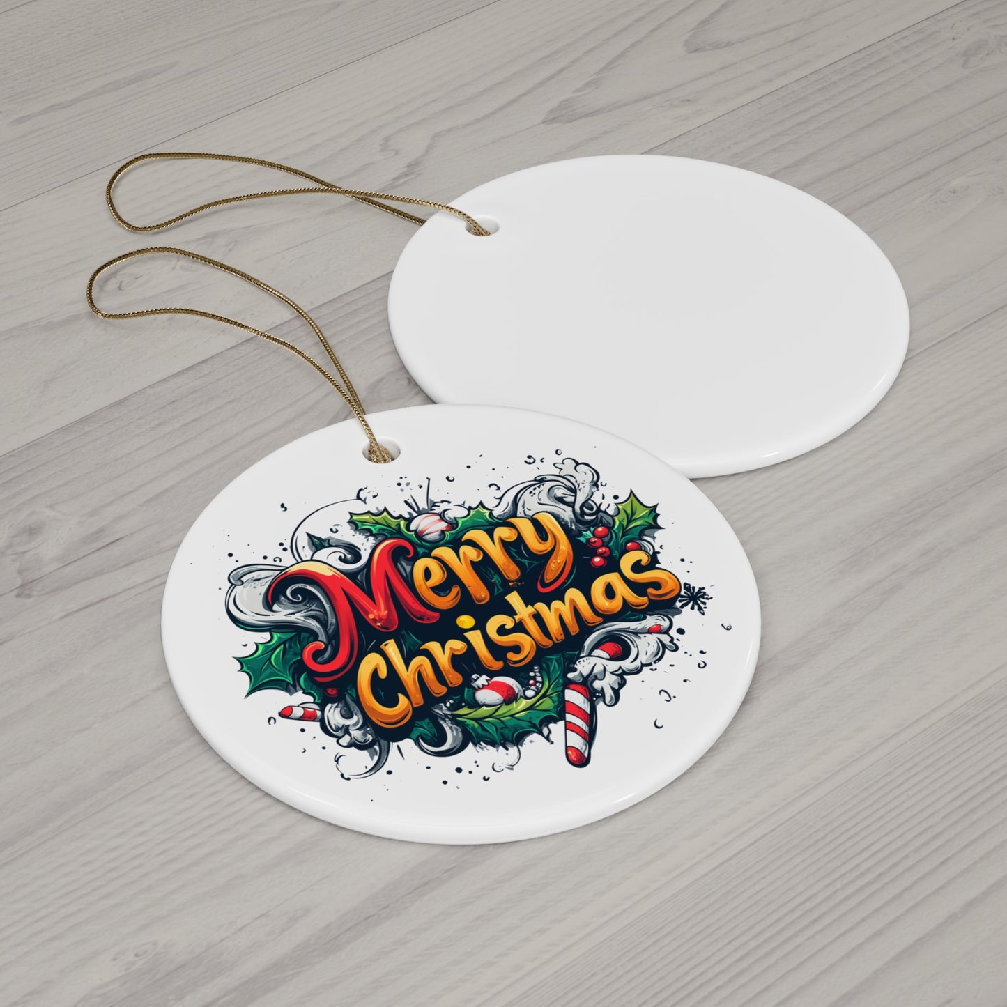 Ceramic Ornament, 4 Shapes - Holiday Cheer - epicdsgn