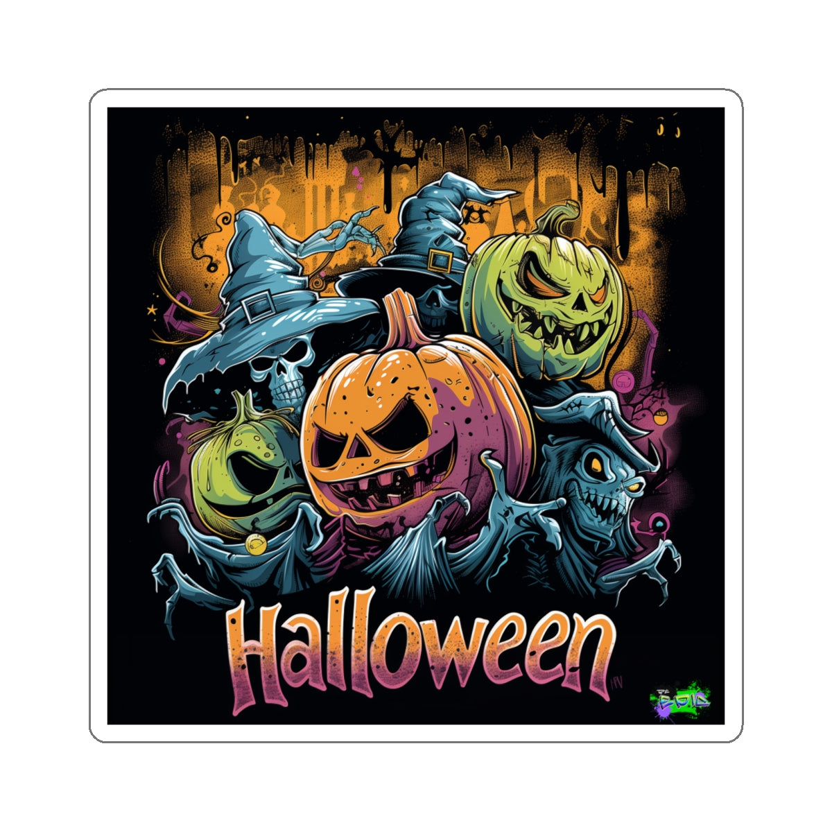 Kiss-Cut Stickers - Scary Pumpkin - Halloween 2024 - Epicdsgn