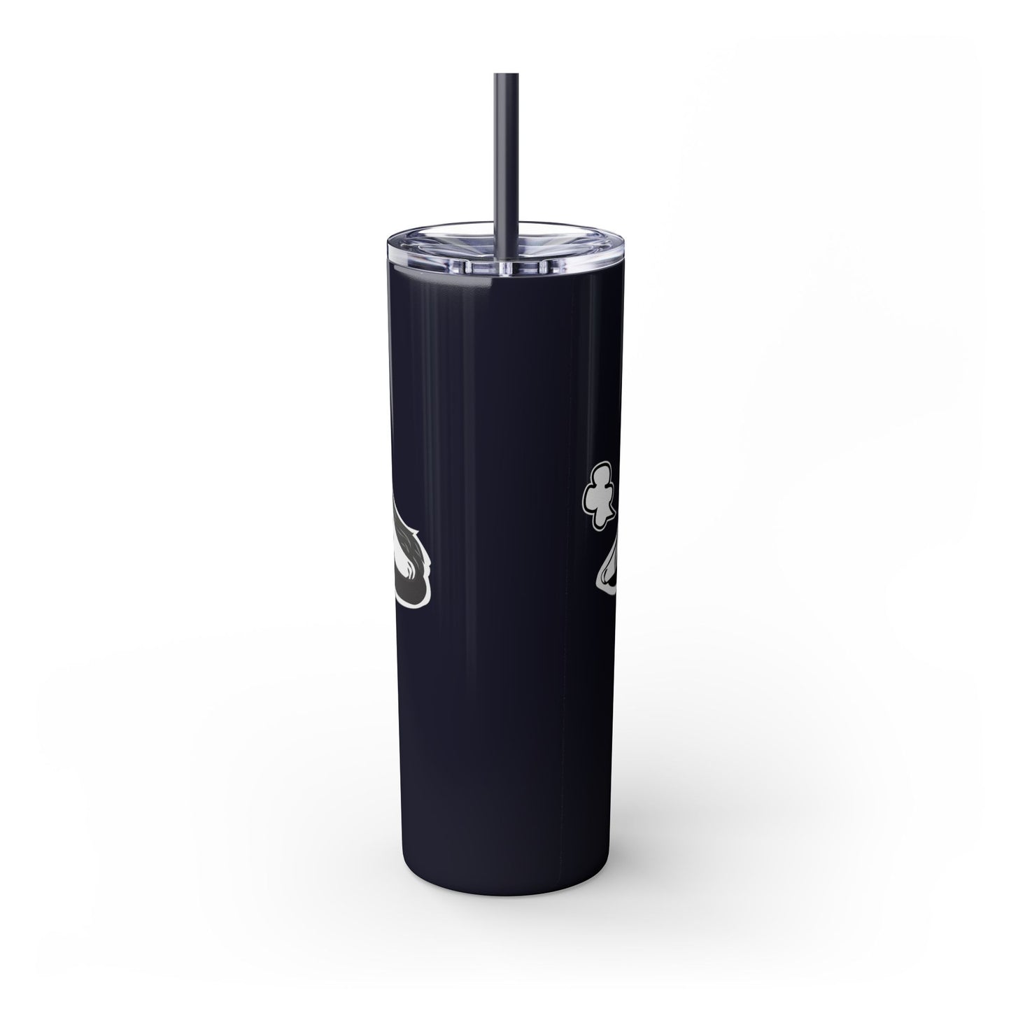 Lazy Husky Skinny Tumbler with Straw, 20oz