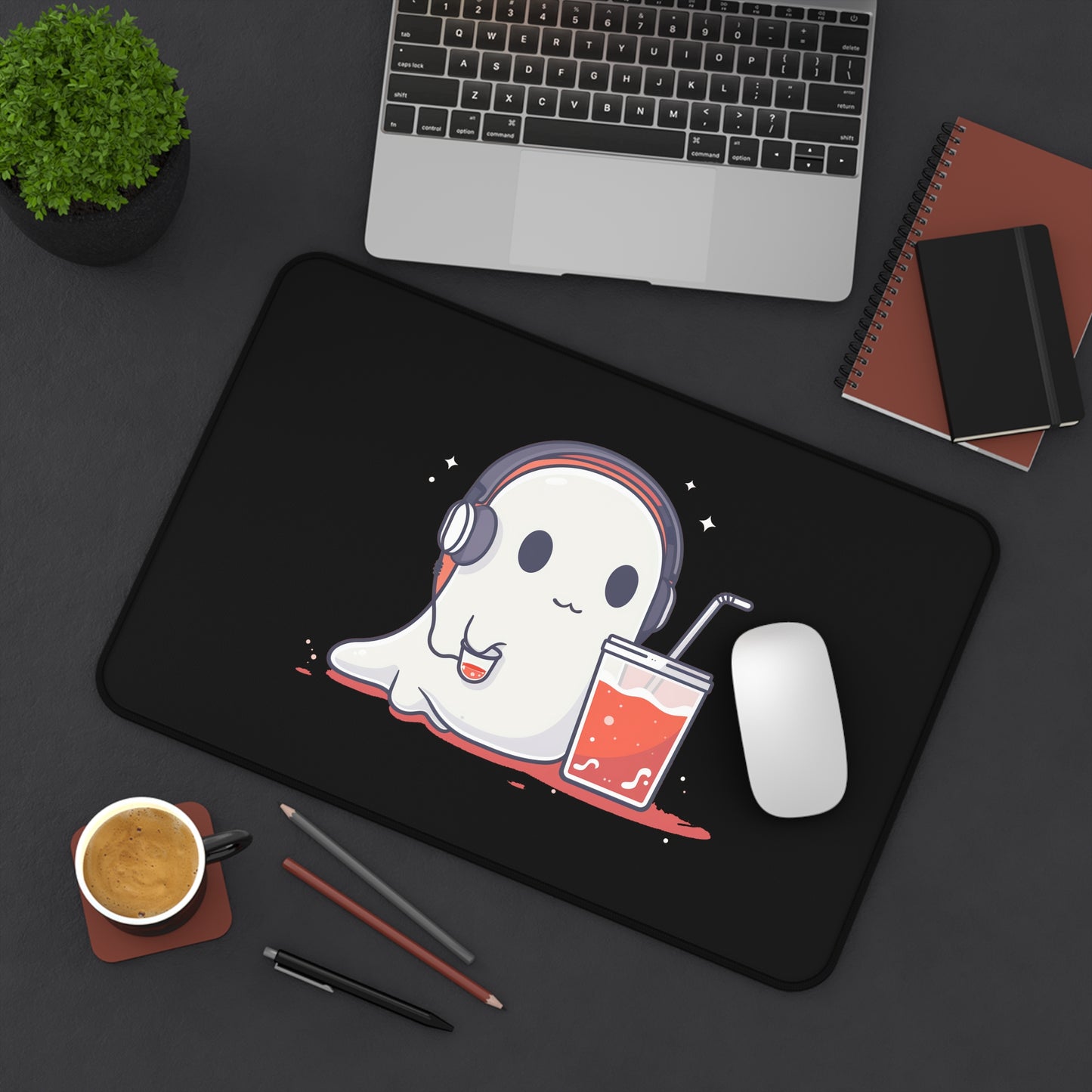 Desk Mat - Boba Ghost - Halloween 2024 - Epicdsgn