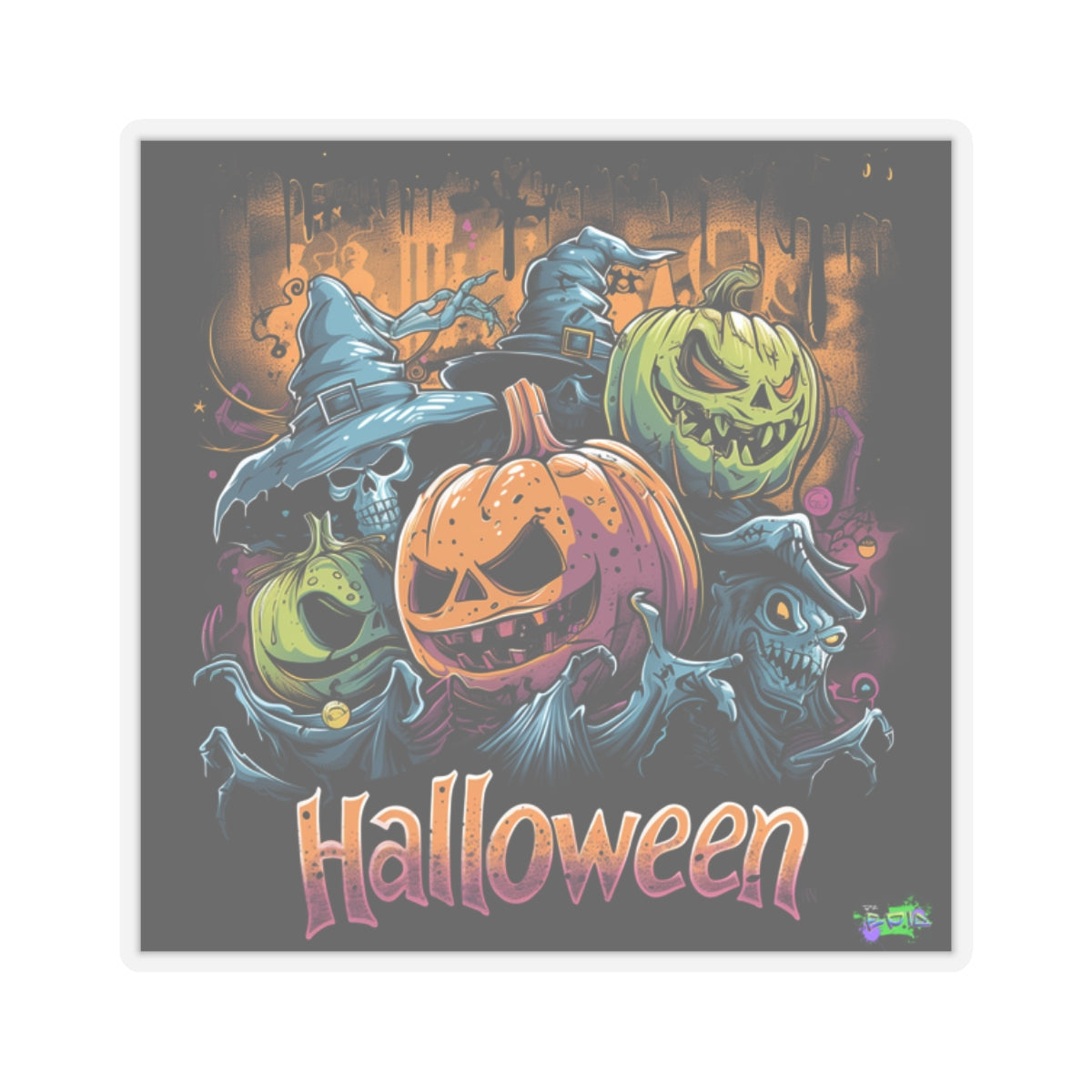 Kiss-Cut Stickers - Scary Pumpkin - Halloween 2024 - Epicdsgn