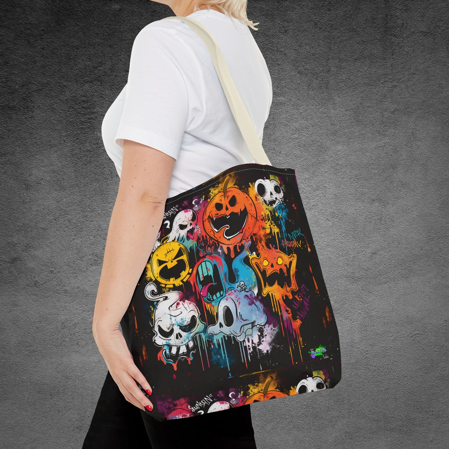 Tote Bag (AOP) - Laughing Pumpkin - Halloween 2024 - Epicdsgn
