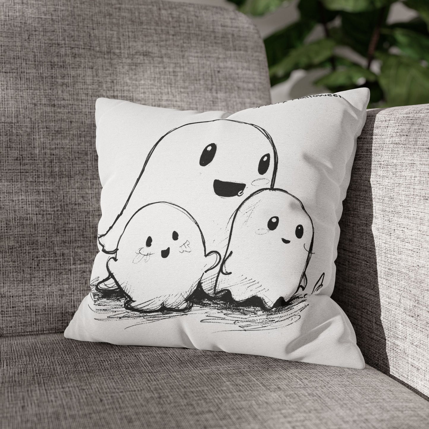 Spun Polyester Square Pillowcase - Spooky Halloween - Halloween 2024 - Epicdsgn
