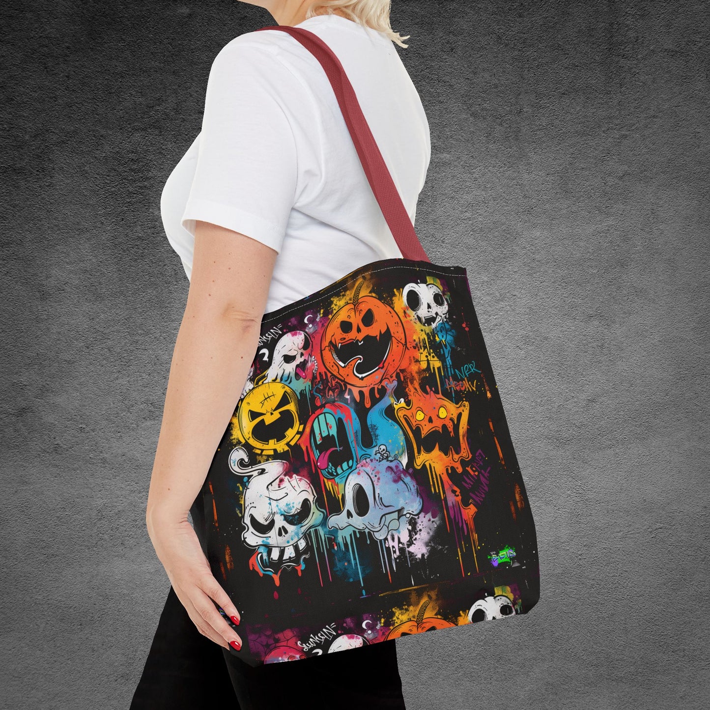 Tote Bag (AOP) - Laughing Pumpkin - Halloween 2024 - Epicdsgn