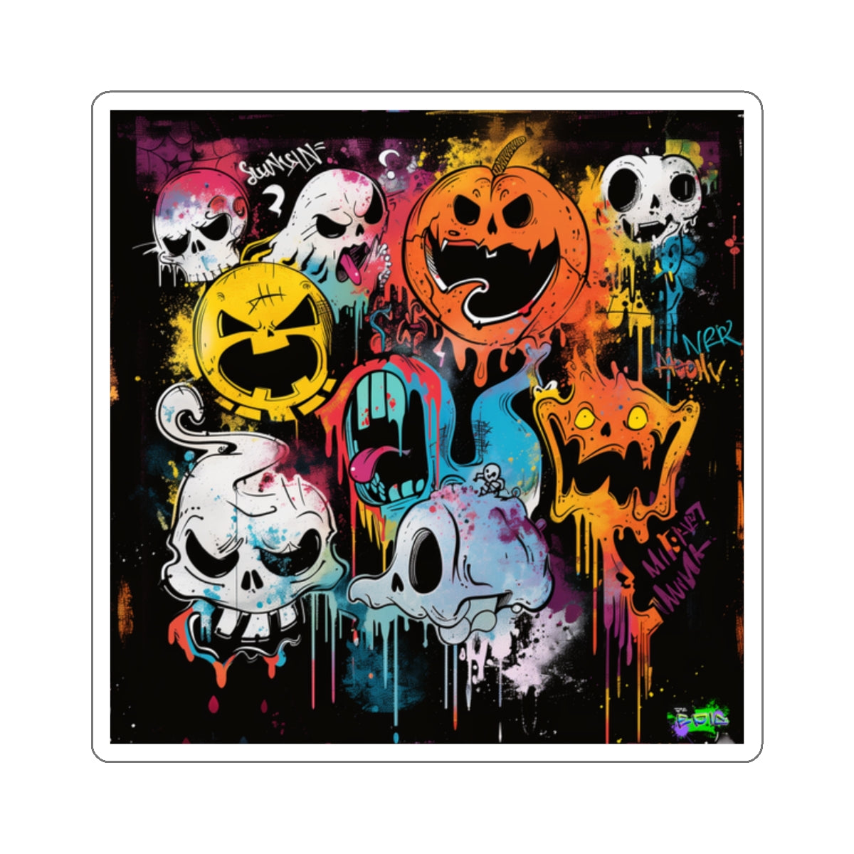 Kiss-Cut Stickers - Laughing Pumpkin - Halloween 2024 - Epicdsgn