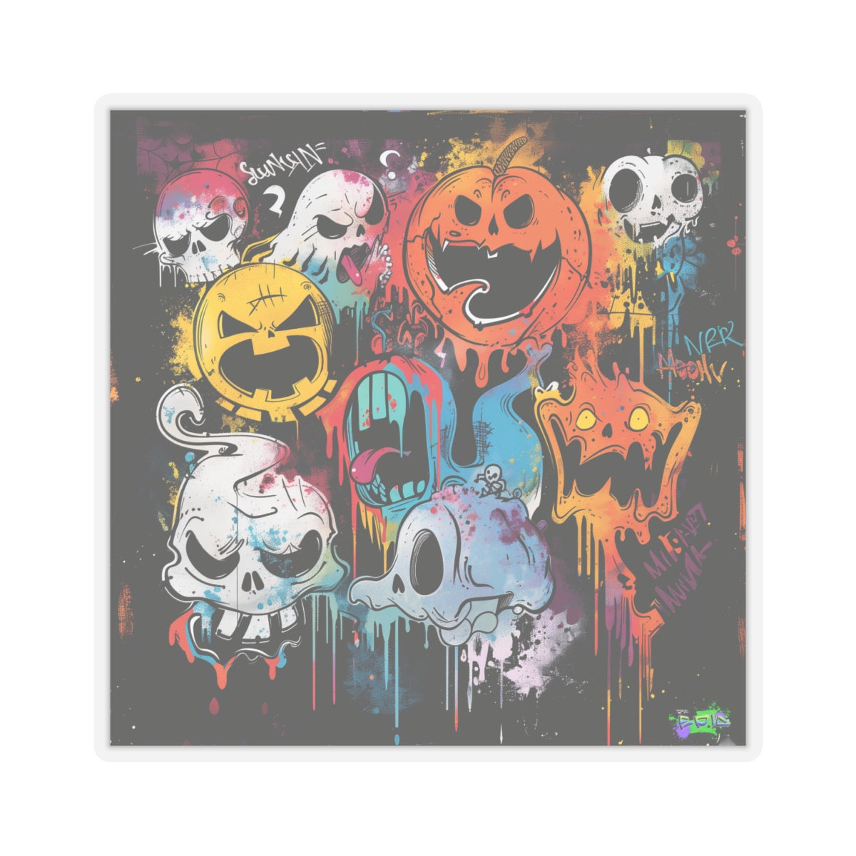 Kiss-Cut Stickers - Laughing Pumpkin - Halloween 2024 - Epicdsgn