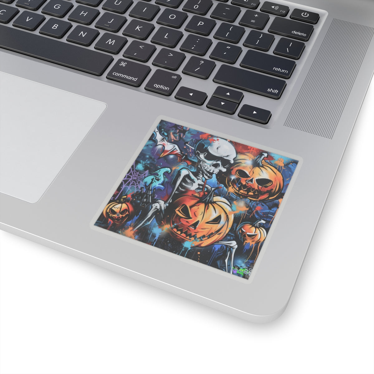 Kiss-Cut Stickers -Squating Skeleton - Halloween 2024 - Epicdsgn