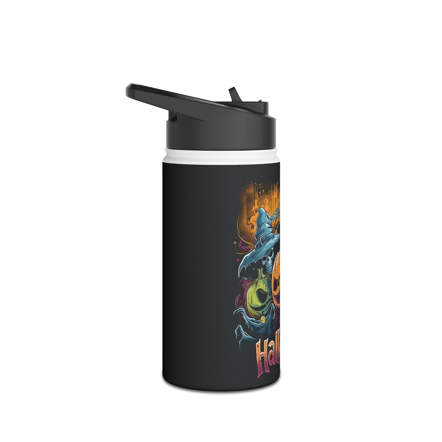 Stainless Steel Water Bottle, Standard Lid - Scary Pumpkin