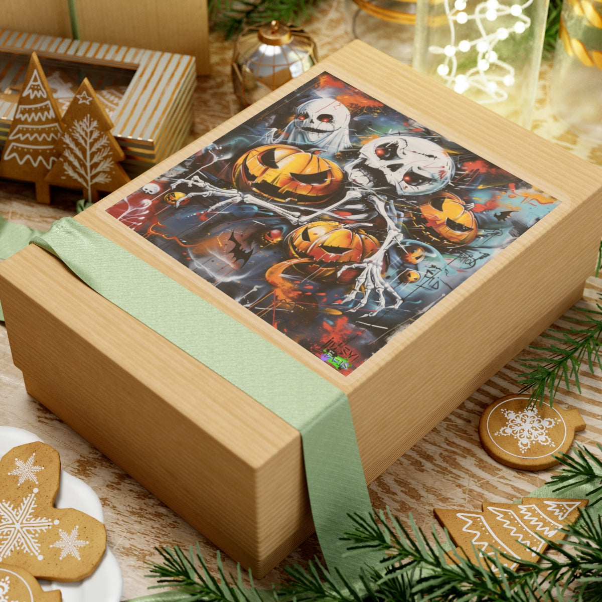Kiss-Cut Stickers - Bones and Pumpkin - Halloween 2024 - Epicdsgn