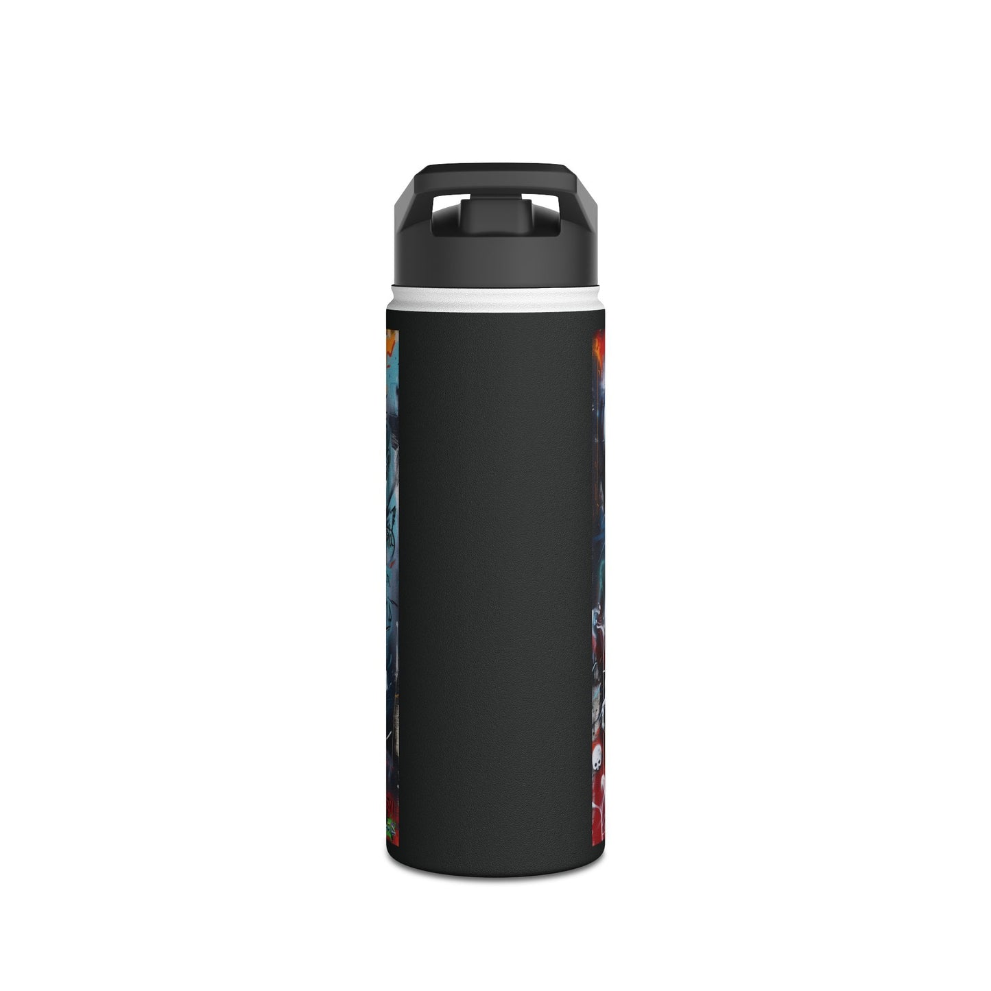 Stainless Steel Water Bottle, Standard Lid - Bones and Pumpkin - Halloween 2024 - Epicdsgn