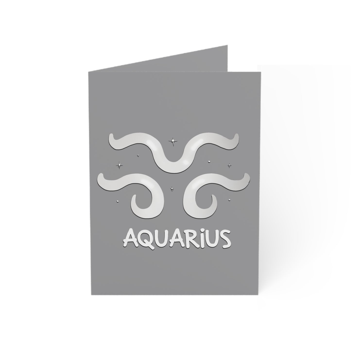 Zodiac Aquarius Greeting Cards - Personalized Note Cards for Astrologers, Birthday Wishes, Occasions, Holidays, 1-50 pcs