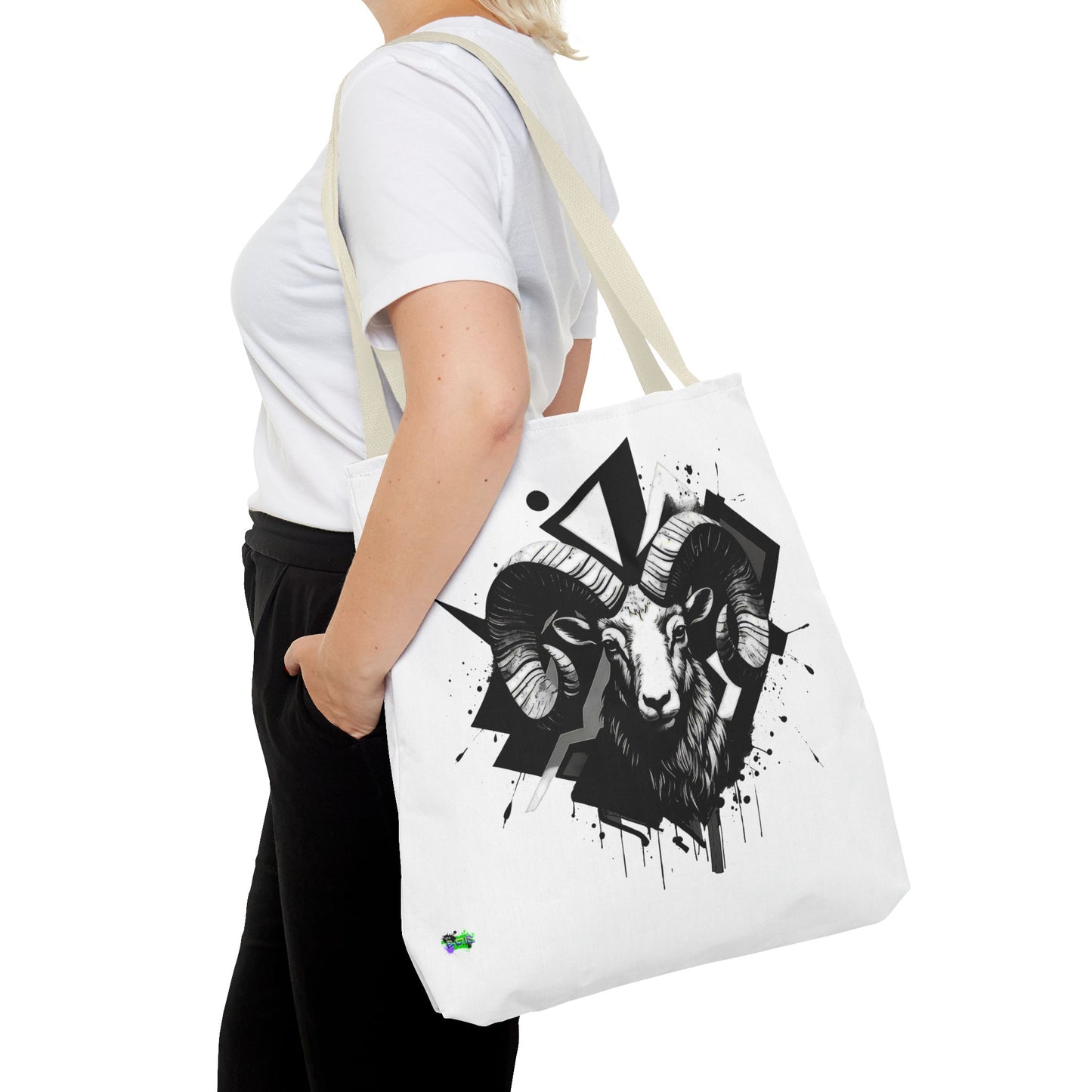 Zodiac Tote Bag, Aries Constellation Eco-Friendly Reusable Canvas Shopping Bag - Astrology Gift, Horoscope Handbag, Star Sign Market Tote,