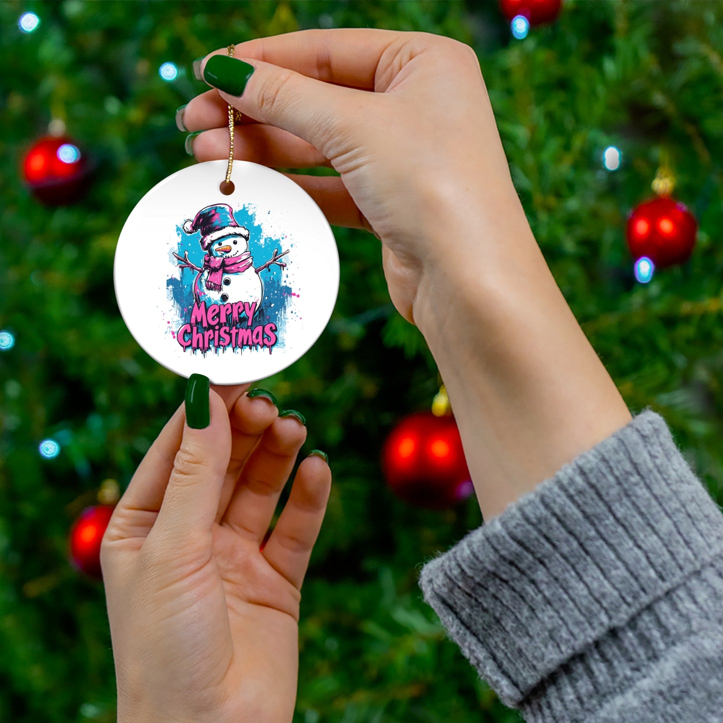 Ceramic Ornament, 4 Shapes - Chill and Merry - epicdsgn