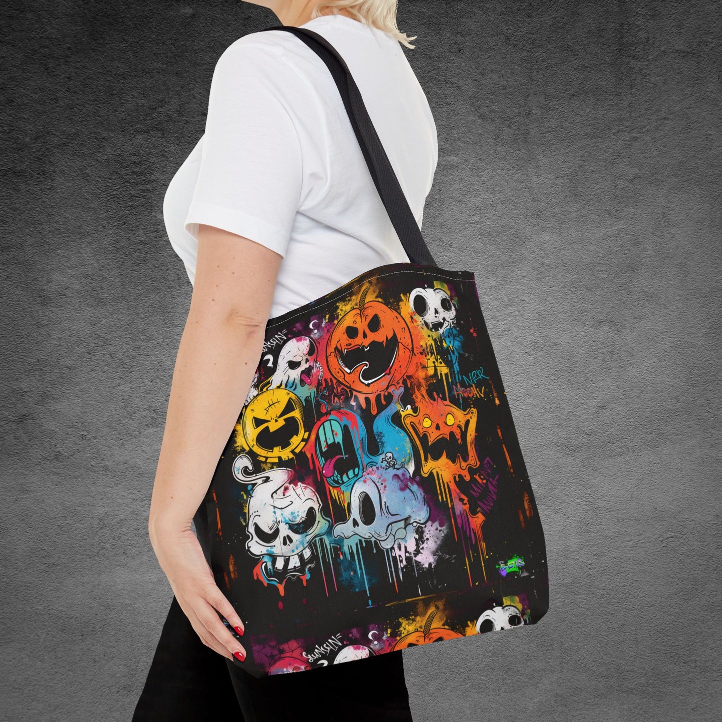 Tote Bag (AOP) - Laughing Pumpkin - Halloween 2024 - Epicdsgn