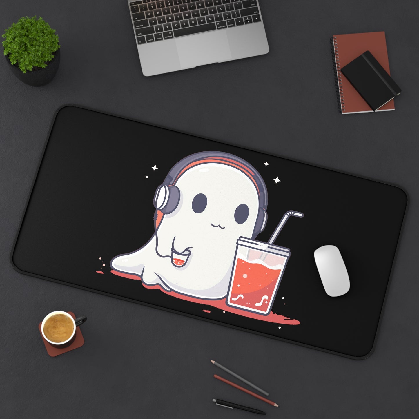 Desk Mat - Boba Ghost - Halloween 2024 - Epicdsgn