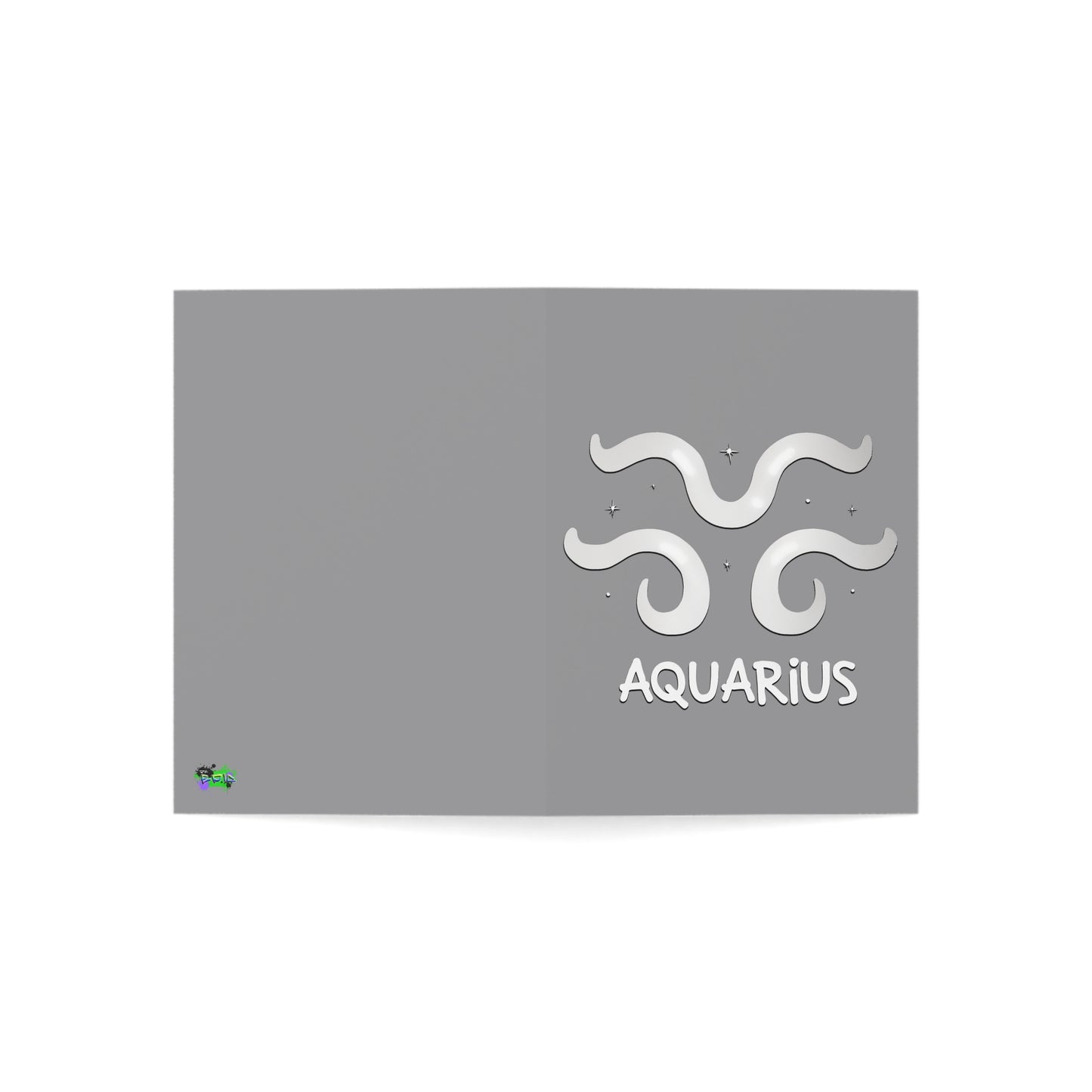 Zodiac Aquarius Greeting Cards - Personalized Note Cards for Astrologers, Birthday Wishes, Occasions, Holidays, 1-50 pcs