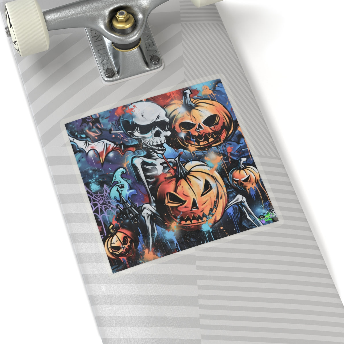 Kiss-Cut Stickers -Squating Skeleton - Halloween 2024 - Epicdsgn