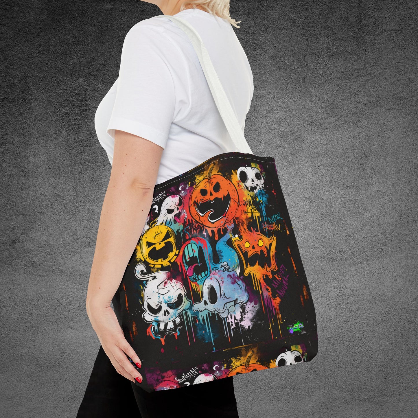 Tote Bag (AOP) - Laughing Pumpkin - Halloween 2024 - Epicdsgn