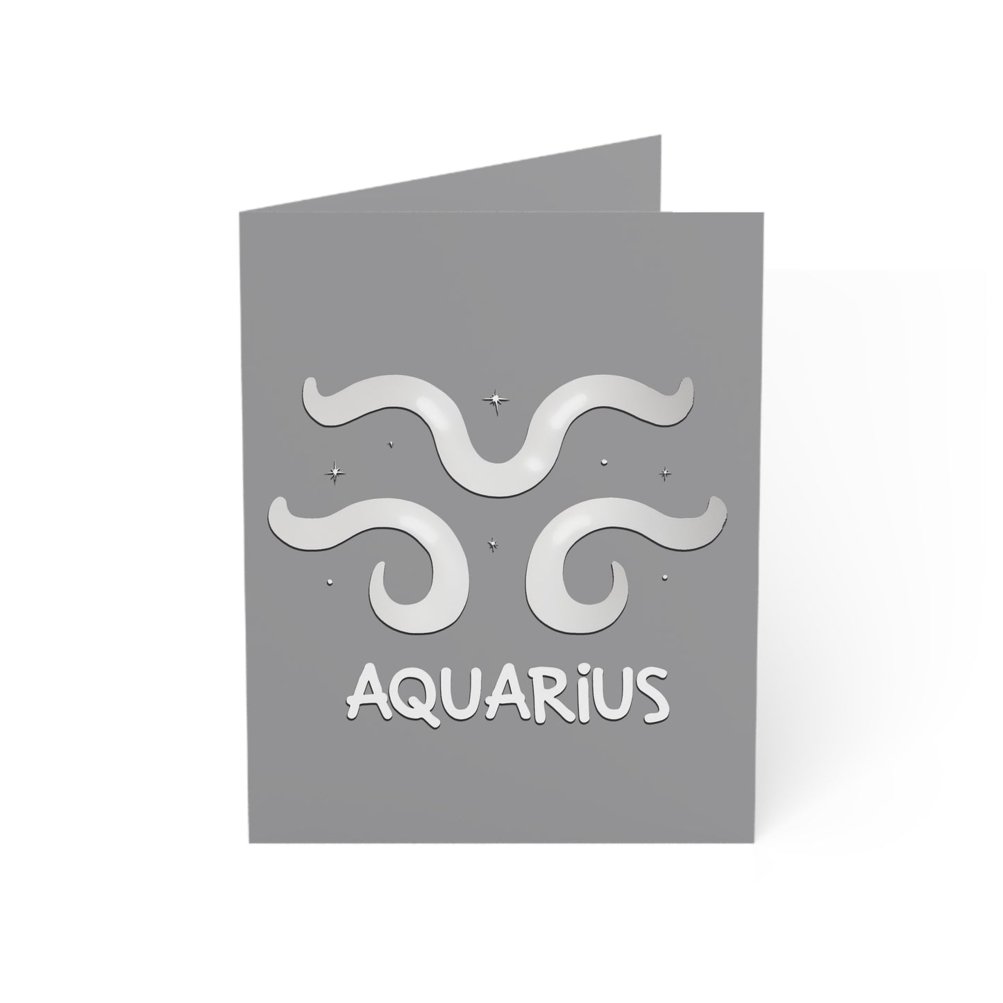 Zodiac Aquarius Greeting Cards - Personalized Note Cards for Astrologers, Birthday Wishes, Occasions, Holidays, 1-50 pcs