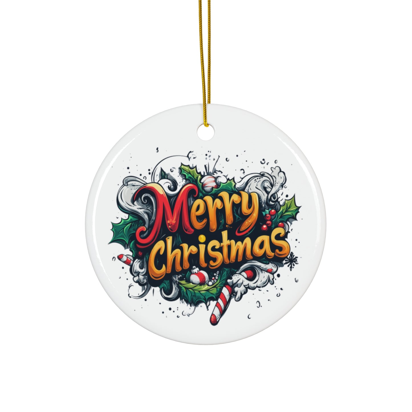 Ceramic Ornament, 4 Shapes - Holiday Cheer - epicdsgn
