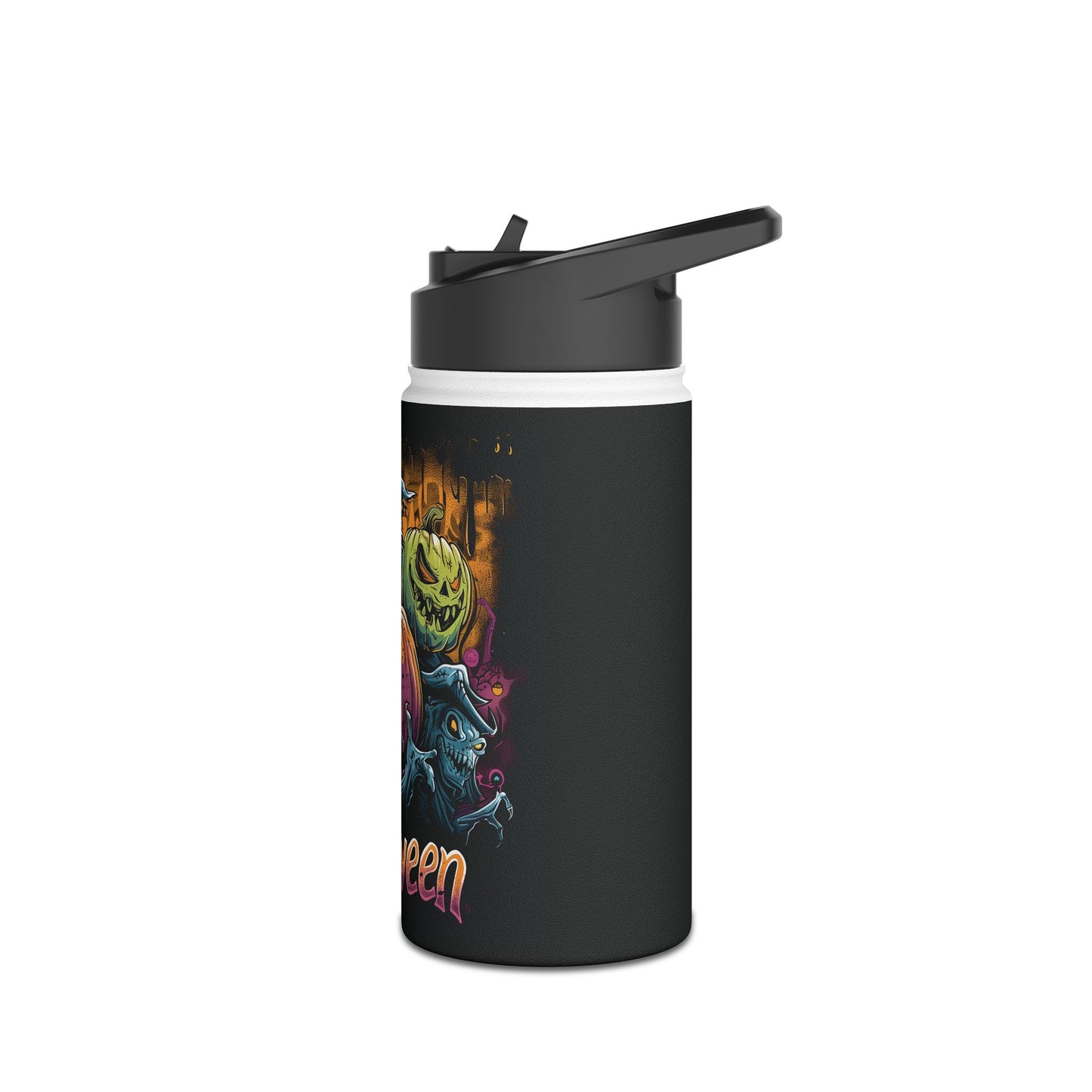 Stainless Steel Water Bottle, Standard Lid - Scary Pumpkin