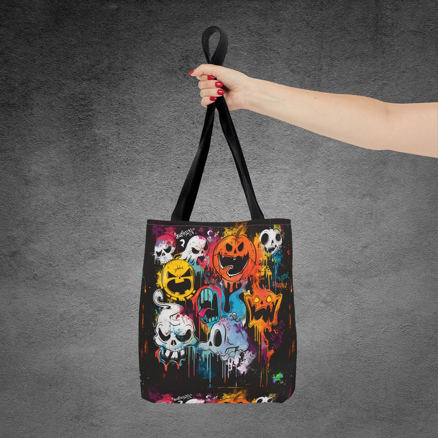 Tote Bag (AOP) - Laughing Pumpkin - Halloween 2024 - Epicdsgn