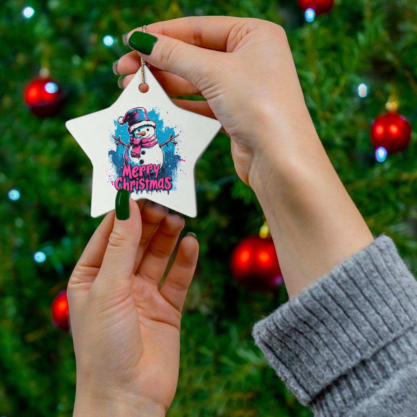 Ceramic Ornament, 4 Shapes - Chill and Merry - epicdsgn