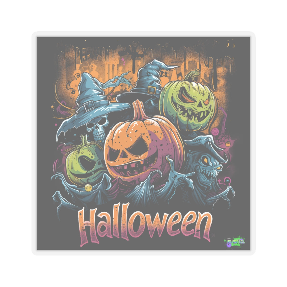 Kiss-Cut Stickers - Scary Pumpkin - Halloween 2024 - Epicdsgn