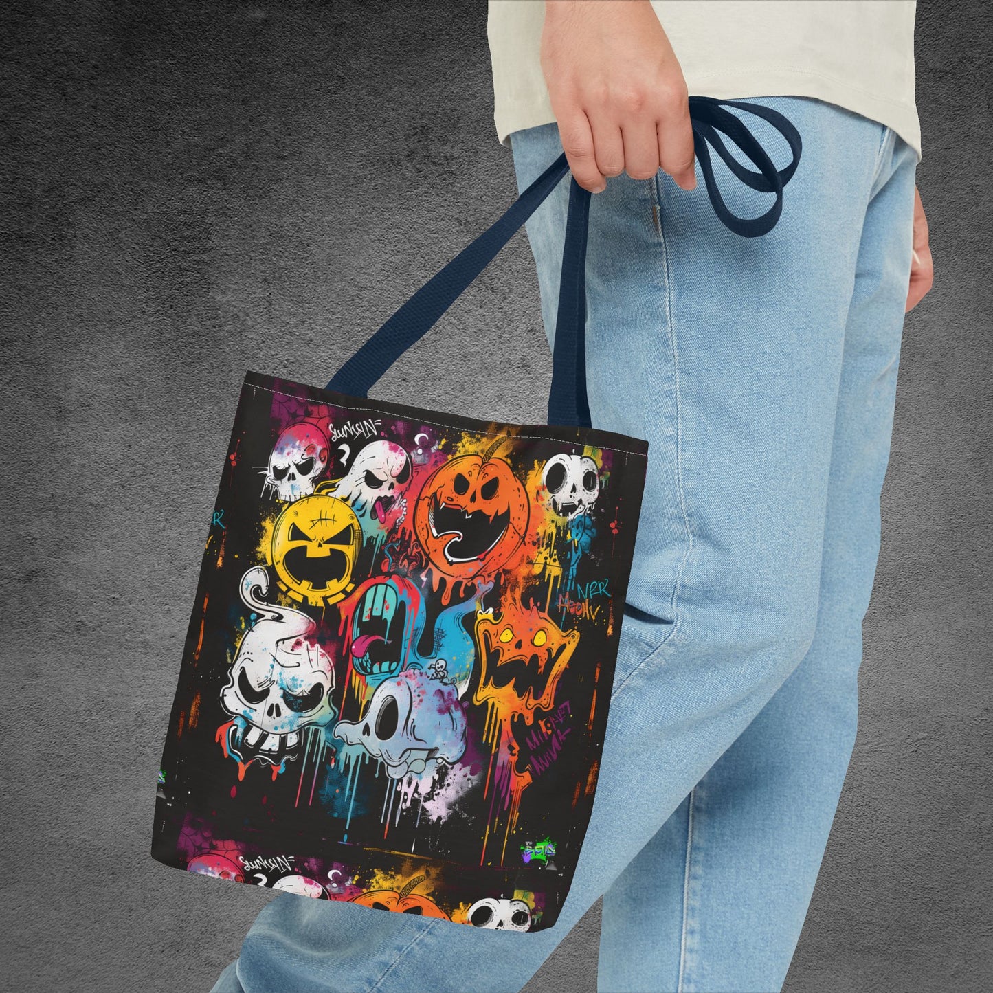 Tote Bag (AOP) - Laughing Pumpkin - Halloween 2024 - Epicdsgn