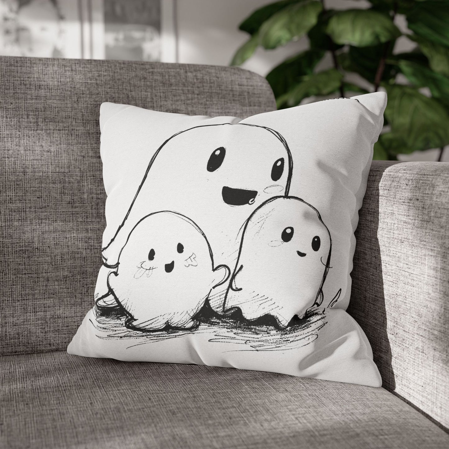 Spun Polyester Square Pillowcase - Spooky Halloween - Halloween 2024 - Epicdsgn