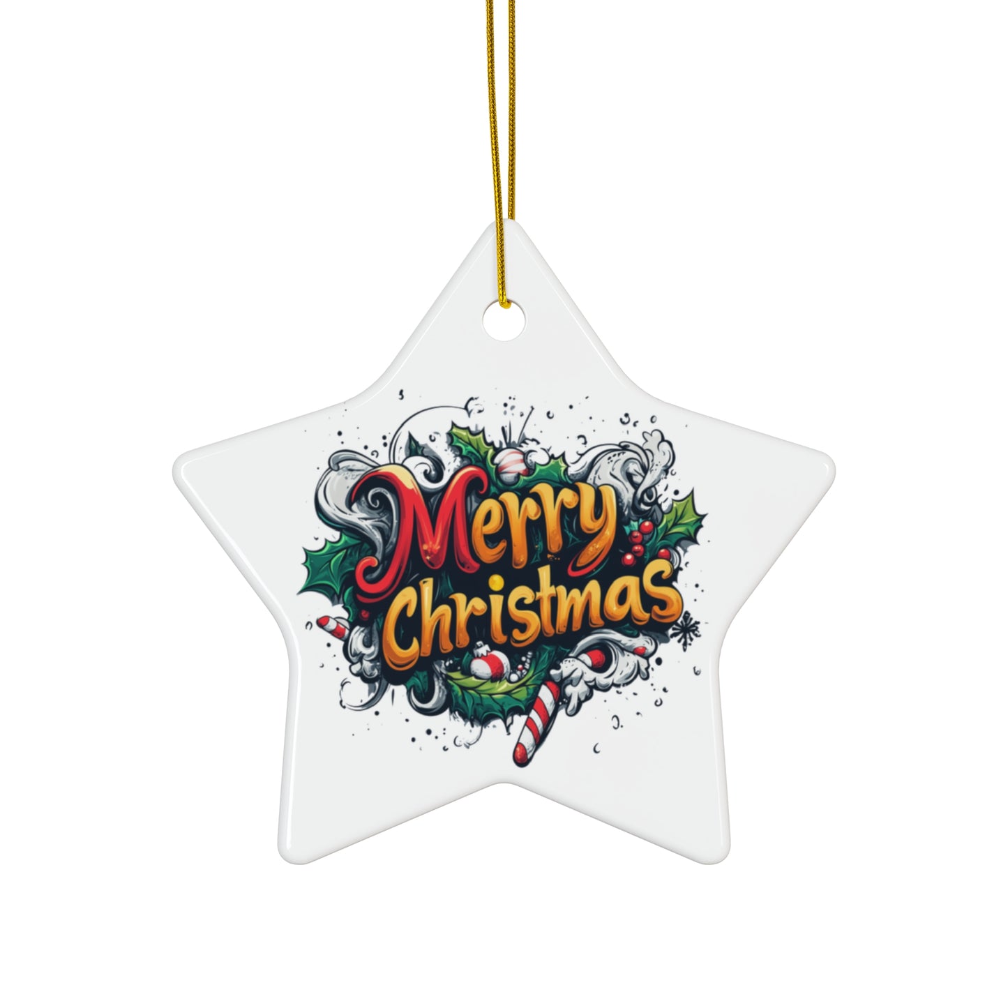 Ceramic Ornament, 4 Shapes - Holiday Cheer - epicdsgn