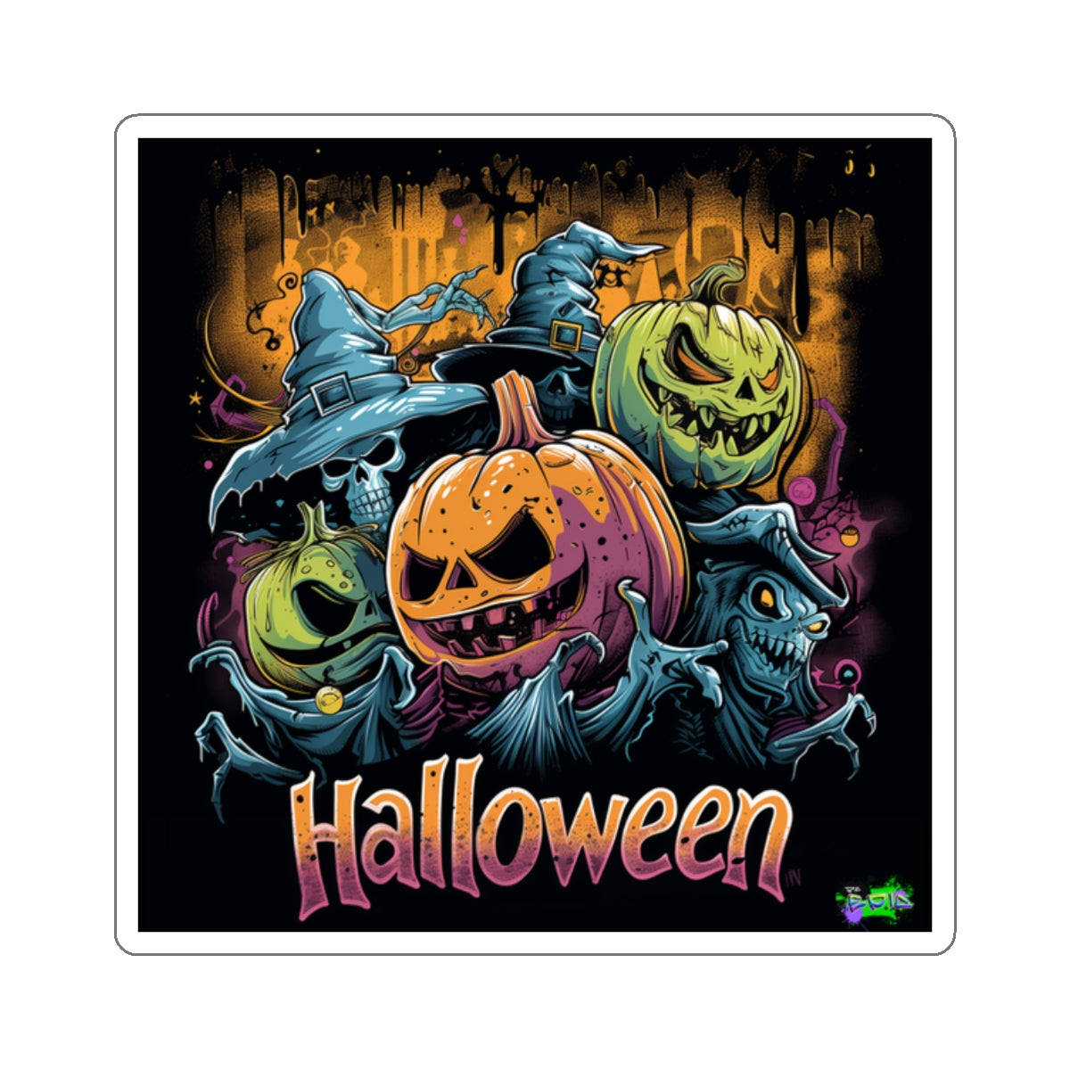 Kiss-Cut Stickers - Scary Pumpkin - Halloween 2024 - Epicdsgn
