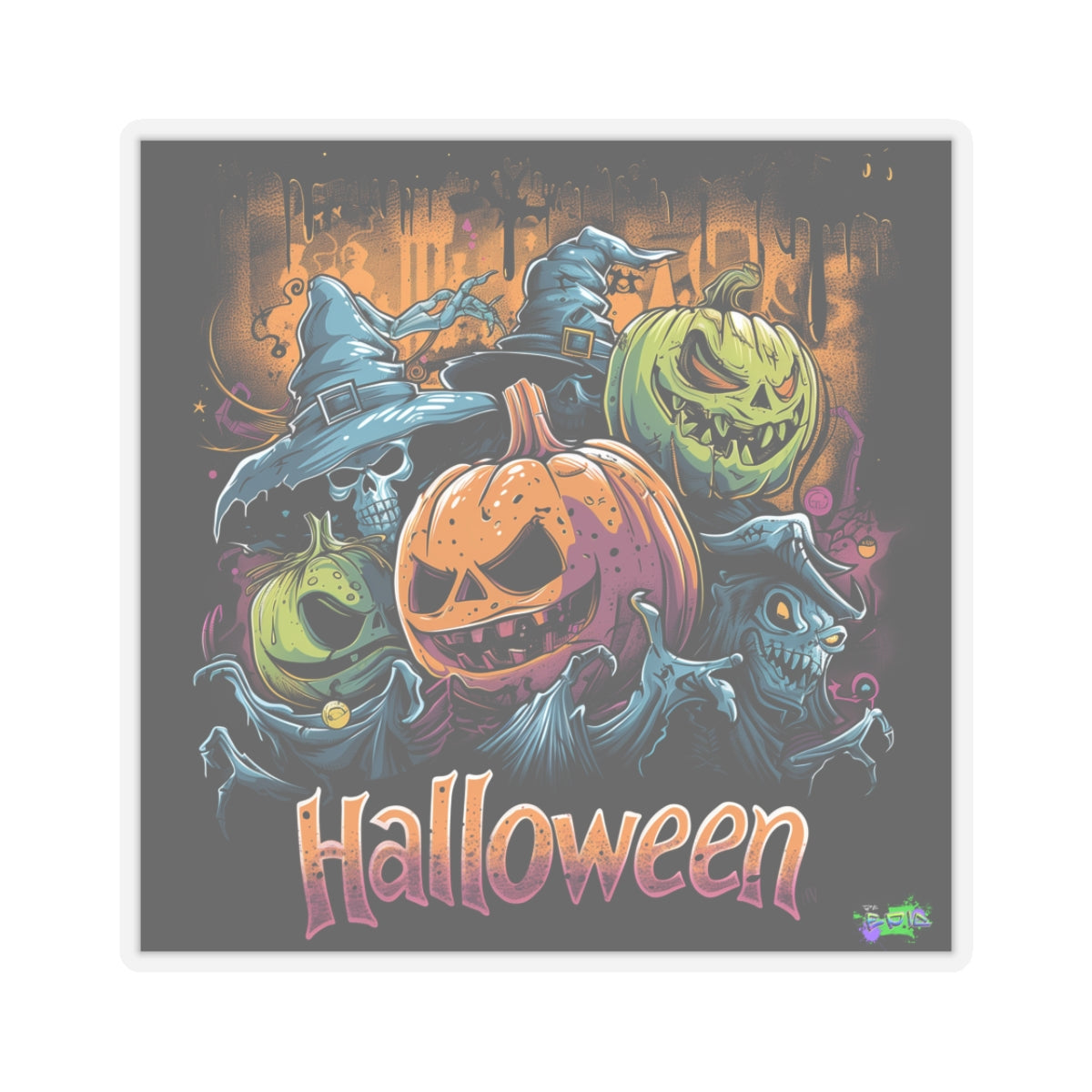 Kiss-Cut Stickers - Scary Pumpkin - Halloween 2024 - Epicdsgn
