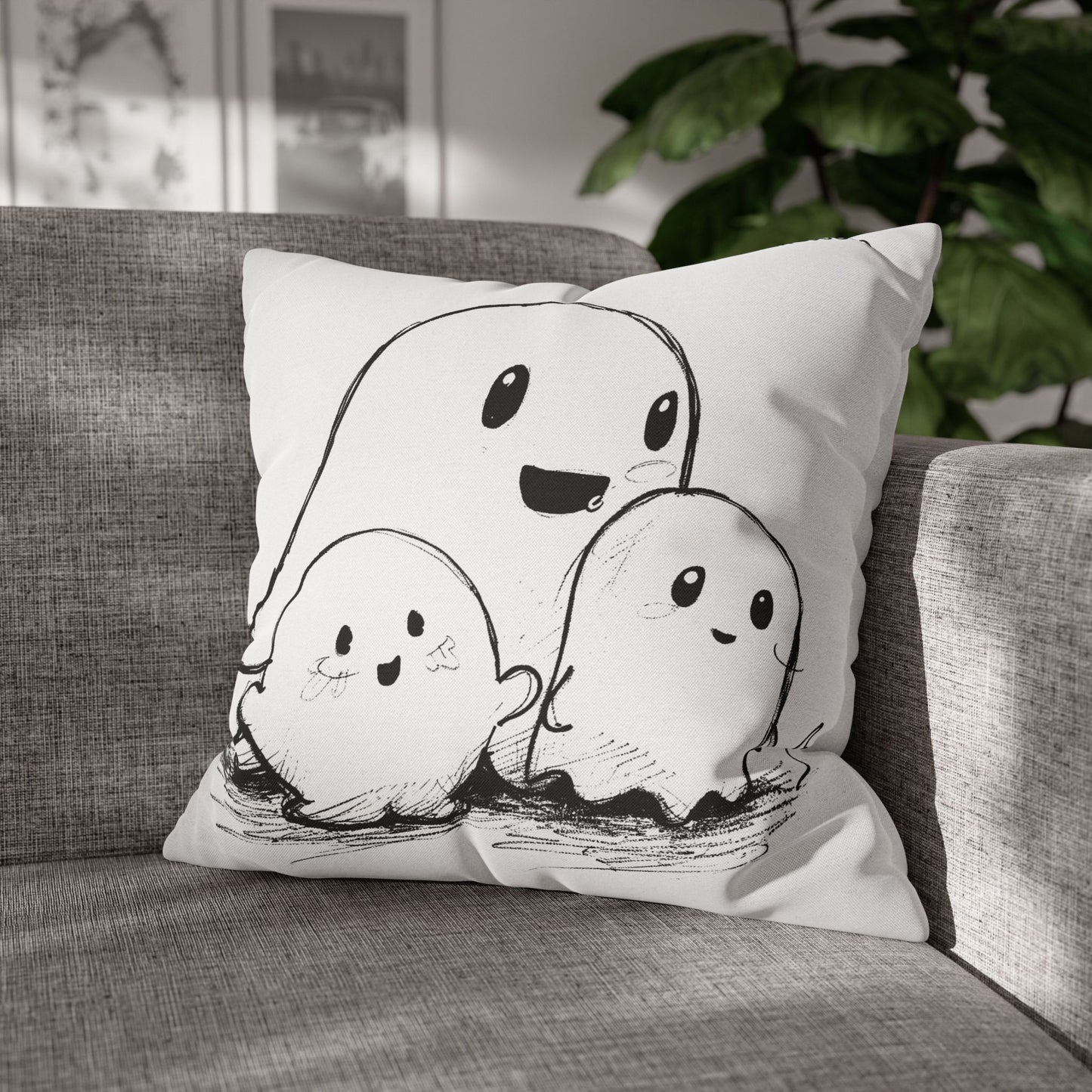 Spun Polyester Square Pillowcase - Spooky Halloween - Halloween 2024 - Epicdsgn