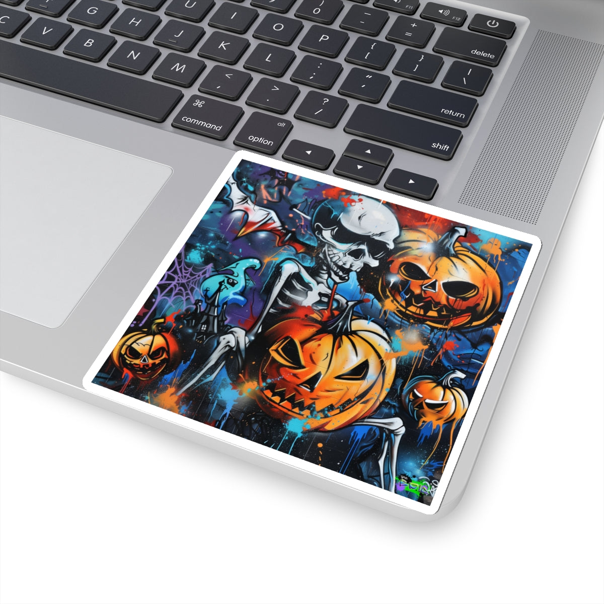 Kiss-Cut Stickers -Squating Skeleton - Halloween 2024 - Epicdsgn