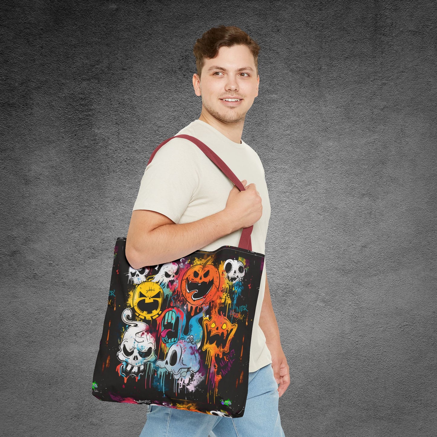 Tote Bag (AOP) - Laughing Pumpkin - Halloween 2024 - Epicdsgn