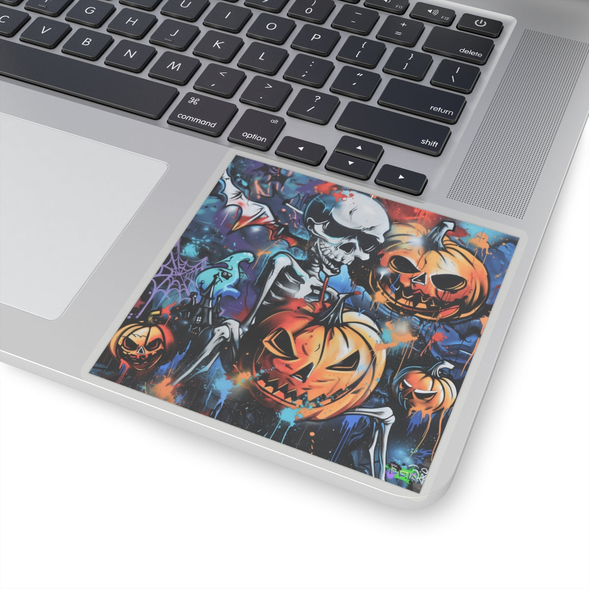Kiss-Cut Stickers -Squating Skeleton - Halloween 2024 - Epicdsgn