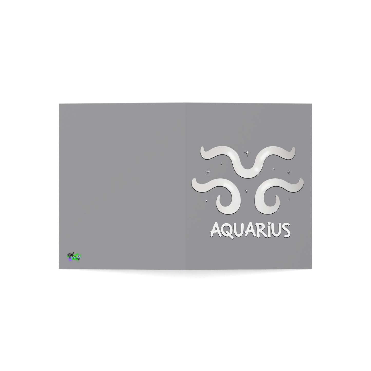 Zodiac Aquarius Greeting Cards - Personalized Note Cards for Astrologers, Birthday Wishes, Occasions, Holidays, 1-50 pcs