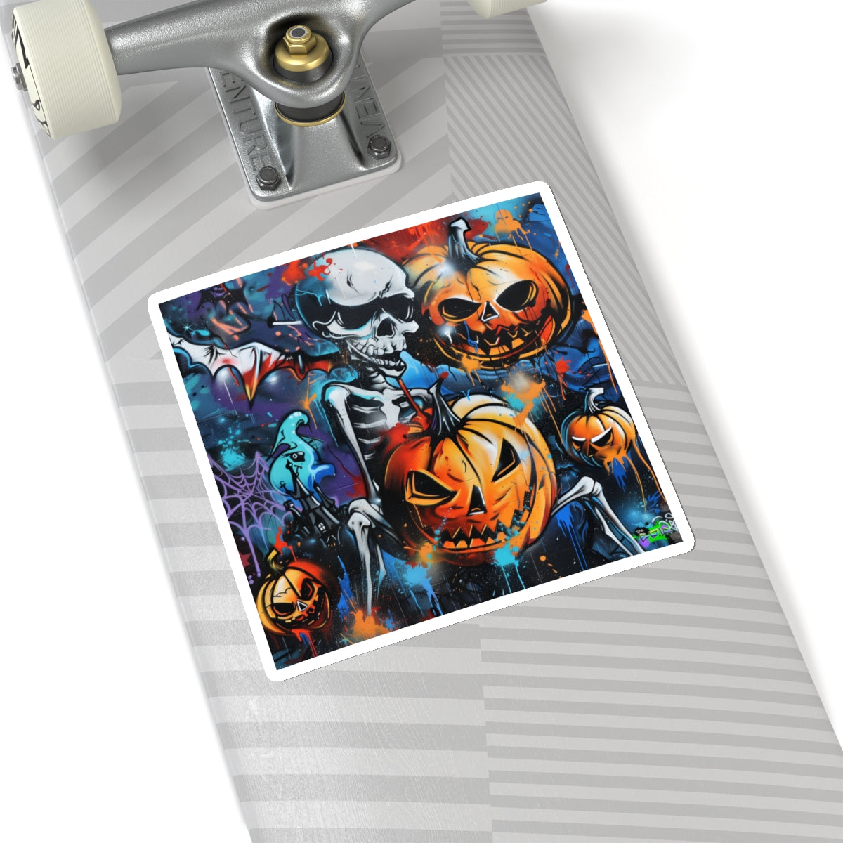 Kiss-Cut Stickers -Squating Skeleton - Halloween 2024 - Epicdsgn