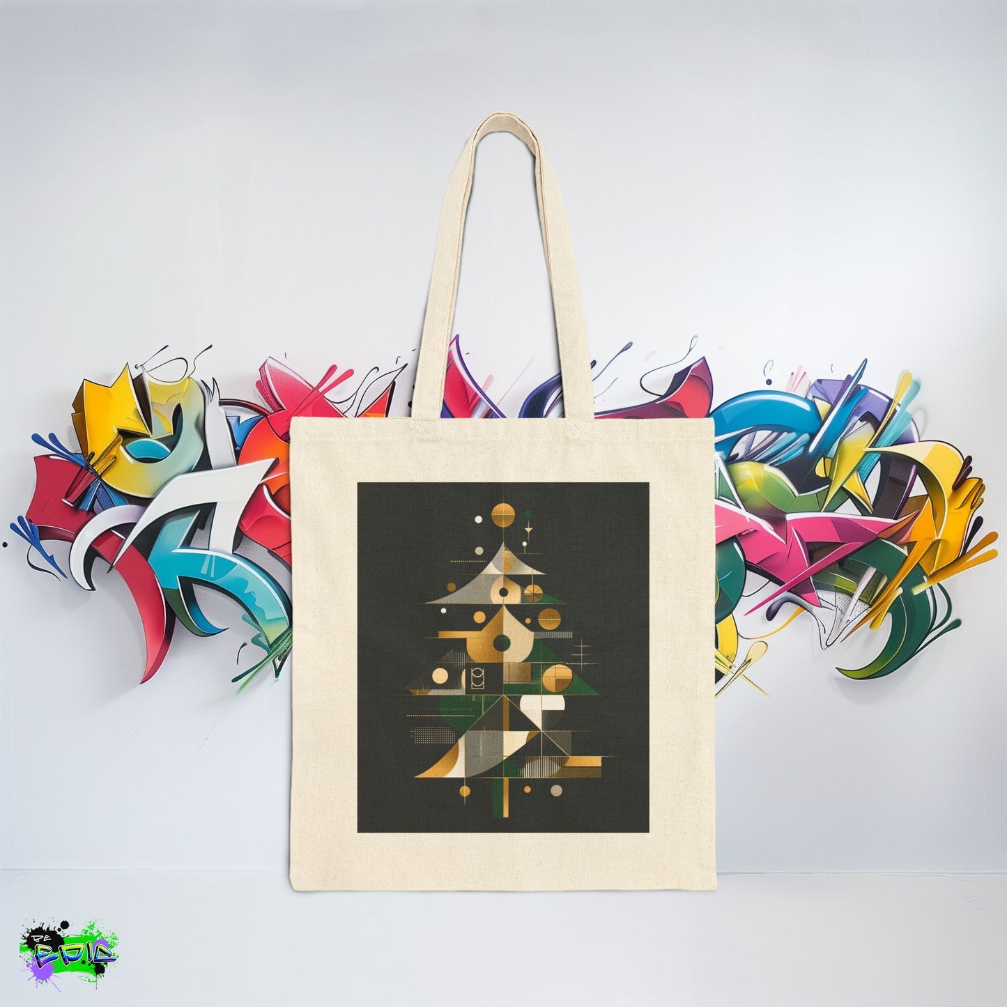 Cotton Canvas Tote Bag - Shapes of the Season - epicdsgn